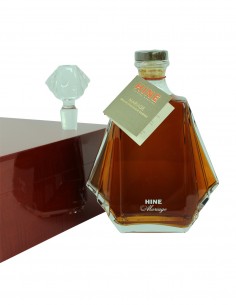 Hine Mariage Crystal Decanter with Red Humidor