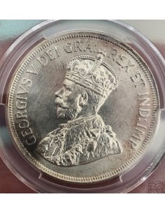 Cyprus Silver 45 Piastres 1928 King George V