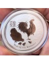 Australian 2 Oz 9999 Ag 2 Dollars / Year of the Rooster 2017