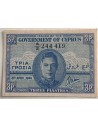 Cyprus Banknote 3 Piastres 1944