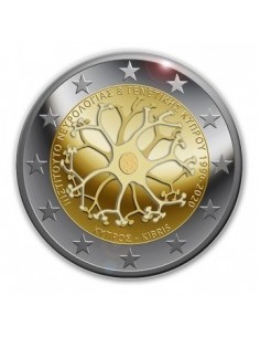 Cyprus 2 Euro Proof Coin 2020 Institute of Neurology and Genetics