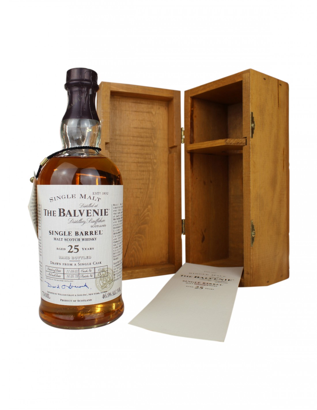 Balvenie 1978 Single Barrel 25 Year Old in Wooden Box | VIVELOTS