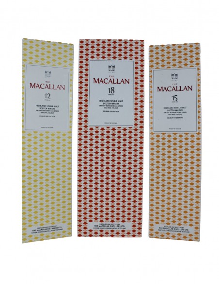 Macallan Colour Collection 12, 15 & 18 Years Old